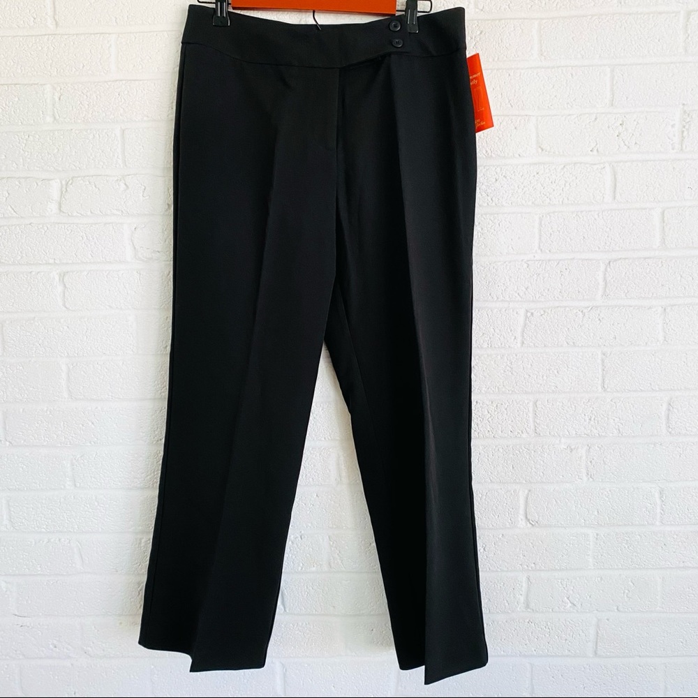 Haggar For Her Maria Pants Black Trousers Slacks Sz 8P New Work Office Business